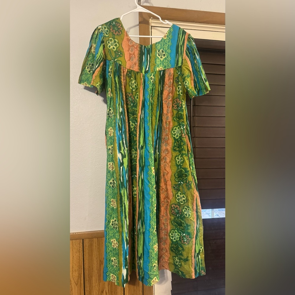 PHASES size Large Vintage Colorful Floral Women's Dress travel vacation party - Picture 3 of 4